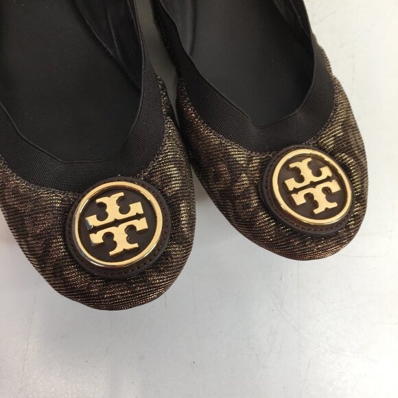 Tory Burch Caroline 2 Ballet Flats in Bronze Leopard Size 6.5M - Picture 16 of 16